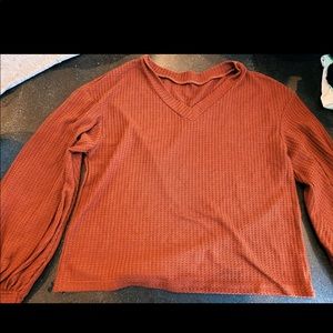 cute orange/red sweater